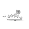 Piercing Jewelry Stainless Steel Flower Butterfly Electroplated For Women