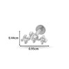 Piercing Jewelry Stainless Steel Flower Butterfly Electroplated For Women