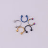 Piercing Jewelry Stainless Steel Geometric Cshaped Horseshoe Ring Vacuum Plating Unisex