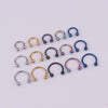 Piercing Jewelry Stainless Steel Geometric Cshaped Horseshoe Ring Vacuum Plating Unisex