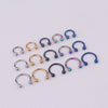Piercing Jewelry Stainless Steel Geometric Cshaped Horseshoe Ring Vacuum Plating Unisex