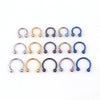 Piercing Jewelry Stainless Steel Geometric Cshaped Horseshoe Ring Vacuum Plating Unisex