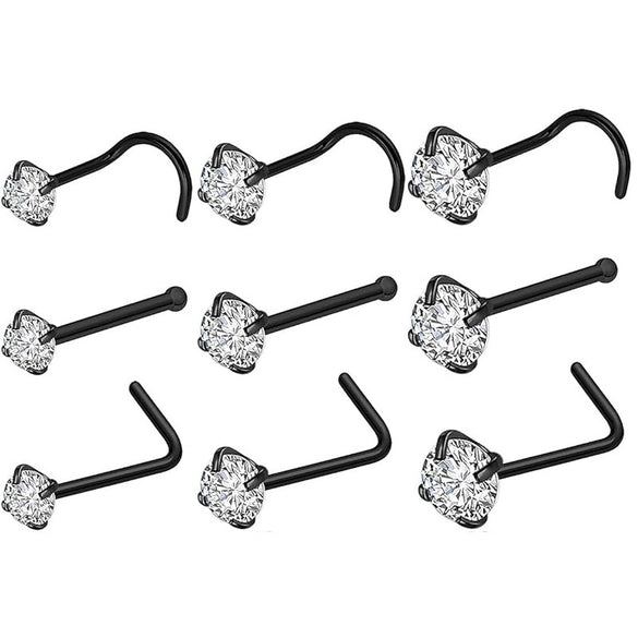 Piercing Jewelry Stainless Steel Geometric Nose Stud Nose Ring Earrings Electroplated