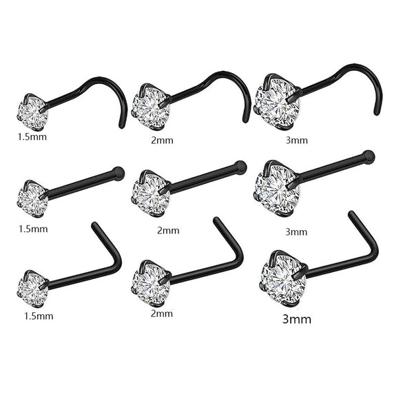 Piercing Jewelry Stainless Steel Geometric Nose Stud Nose Ring Earrings Electroplated