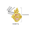 Piercing Jewelry Stainless Steel Heart Pendant Nose Ring With Diamond Design