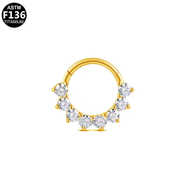 Piercing Jewelry Stainless Steel Heart Shape Diamond Nose Ring And Nose Nail