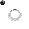Piercing Jewelry Stainless Steel Heart Shape Diamond Nose Ring And Nose Nail