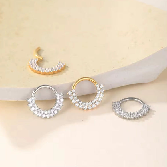 Piercing Jewelry Stainless Steel Heart Shape Diamond Nose Ring And Nose Nail