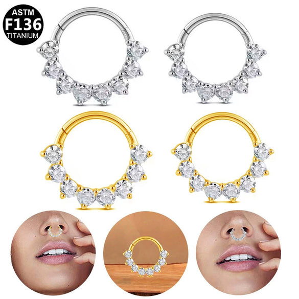 Piercing Jewelry Stainless Steel Heart Shape Diamond Nose Ring And Nose Nail