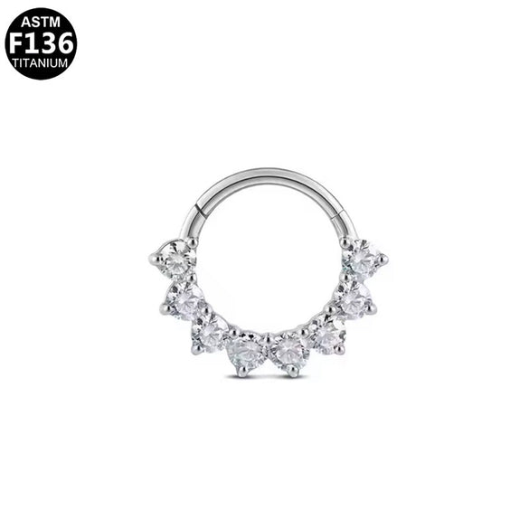 Piercing Jewelry Stainless Steel Heart Shape Diamond Nose Ring And Nose Nail