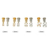 Piercing Jewelry Stainless Steel 316L Unisex Geometric Fourclaw Flat Bottom Zircon Ear Nail Lip Nail Earring Electroplated