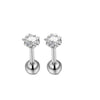 Piercing Jewelry Stainless Steel Lip Nails Zircon Earrings Ear Bone Nails With Crown Pattern Handmade