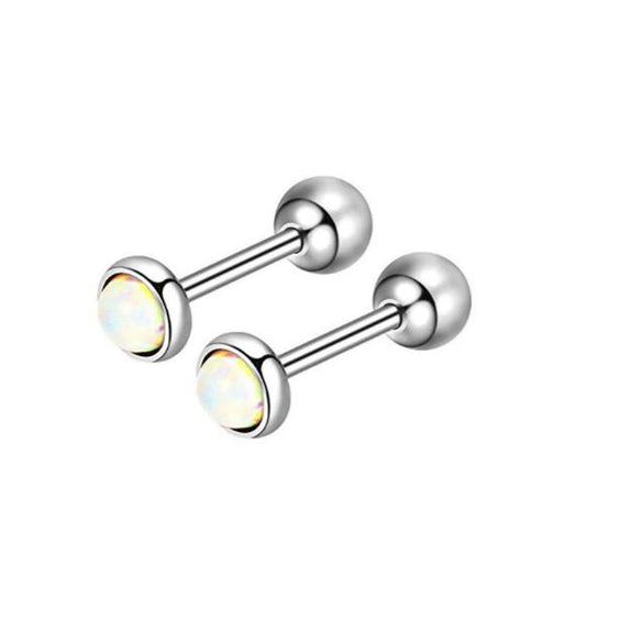 Piercing Jewelry Stainless Steel Lip Nails Zircon Earrings Ear Bone Nails With Crown Pattern Handmade