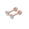 Piercing Jewelry Stainless Steel Lip Nails Zircon Earrings Ear Bone Nails With Crown Pattern Handmade