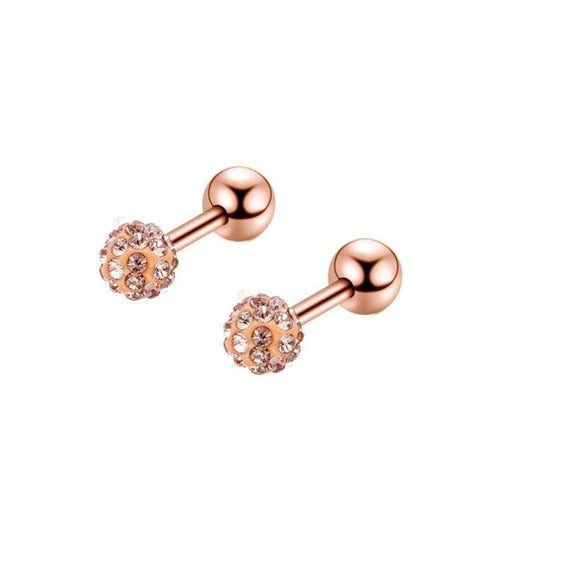 Piercing Jewelry Stainless Steel Lip Nails Zircon Earrings Ear Bone Nails With Crown Pattern Handmade