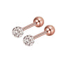 Piercing Jewelry Stainless Steel Lip Nails Zircon Earrings Ear Bone Nails With Crown Pattern Handmade