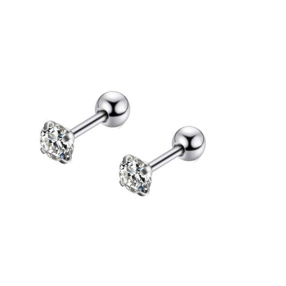 Piercing Jewelry Stainless Steel Lip Nails Zircon Earrings Ear Bone Nails With Crown Pattern Handmade