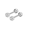 Piercing Jewelry Stainless Steel Lip Nails Zircon Earrings Ear Bone Nails With Crown Pattern Handmade
