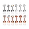 Piercing Jewelry Stainless Steel Lip Nails Zircon Earrings Ear Bone Nails With Crown Pattern Handmade