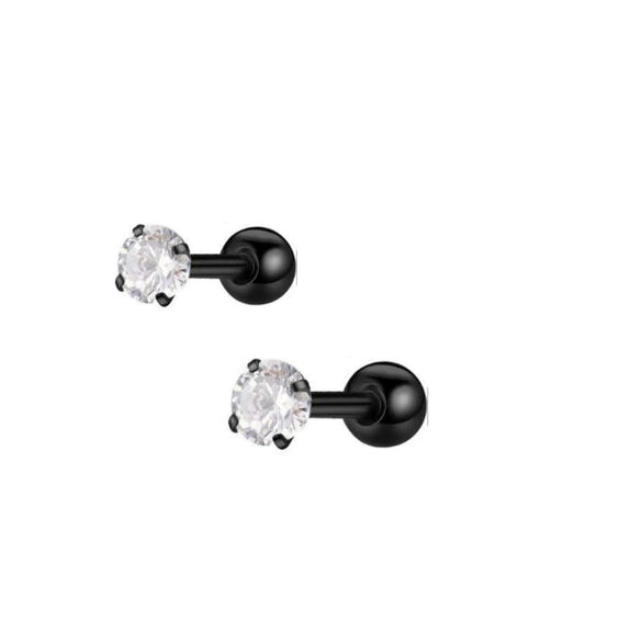 Piercing Jewelry Stainless Steel Lip Nails Zircon Earrings Ear Bone Nails With Crown Pattern Handmade