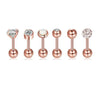 Piercing Jewelry Stainless Steel Lip Nails Zircon Earrings Ear Bone Nails With Crown Pattern Handmade