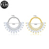 Piercing Jewelry Stainless Steel Nose Ring Ear Bone Ring Inlaid Diamond Minimalist Style
