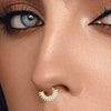 Piercing Jewelry Stainless Steel Nose Ring Ear Bone Ring Inlaid Diamond Minimalist Style