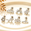 Piercing Jewelry Stainless Steel Zircon Love Crown Inner Teeth Screw Lip Nail Lever Ear Bone Nail Electroplated