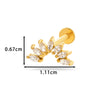 Piercing Jewelry Stainless Steel Zircon Love Crown Inner Teeth Screw Lip Nail Lever Ear Bone Nail Electroplated