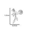 Piercing Jewelry Stainless Steel Zircon Love Crown Inner Teeth Screw Lip Nail Lever Ear Bone Nail Electroplated