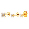 Piercing Jewelry Titanium Alloy Geometric Electroplated Small Flower Style