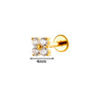 Piercing Jewelry Titanium Alloy Geometric Electroplated Small Flower Style