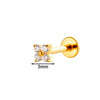 Piercing Jewelry Titanium Alloy Geometric Electroplated Small Flower Style