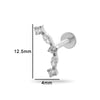 Piercing Jewelry Titanium Alloy Heart Shape Electroplating Women's