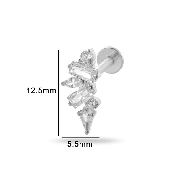 Piercing Jewelry Titanium Alloy Heart Shape Electroplating Women's