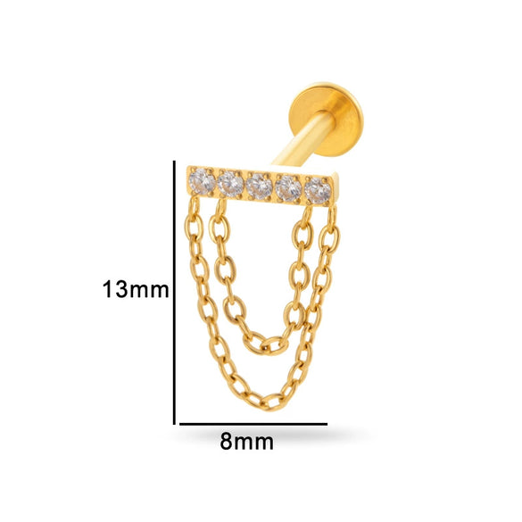 Piercing Jewelry Titanium Alloy Heart Shape Electroplating Women's