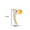 Piercing Jewelry Titanium Alloy Heart Shape Electroplating Women's