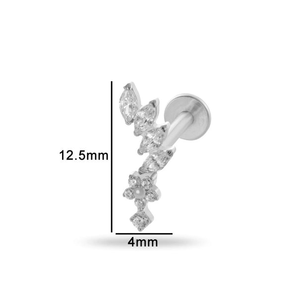Piercing Jewelry Titanium Alloy Heart Shape Electroplating Women's