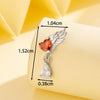 Piercing Jewelry Titanium Steel Angel Wing Zirconia For Women