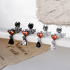 Piercing Jewelry Titanium Steel Angel Wing Zirconia For Women