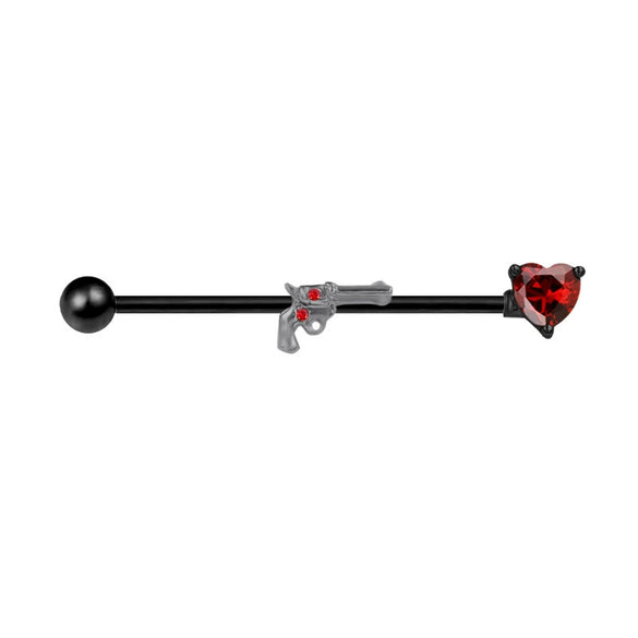 Piercing Jewelry Titanium Steel Cross Star Heart Bow Tie Shaped Electroplated