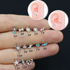 Piercing Jewelry Titanium Steel Electroplating Heart Shape Bow Tie Star Shape