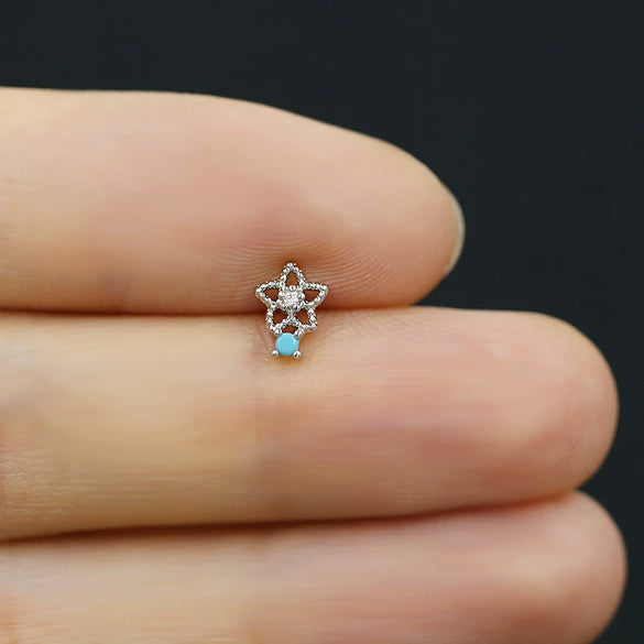Piercing Jewelry Titanium Steel Electroplating Heart Shape Bow Tie Star Shape