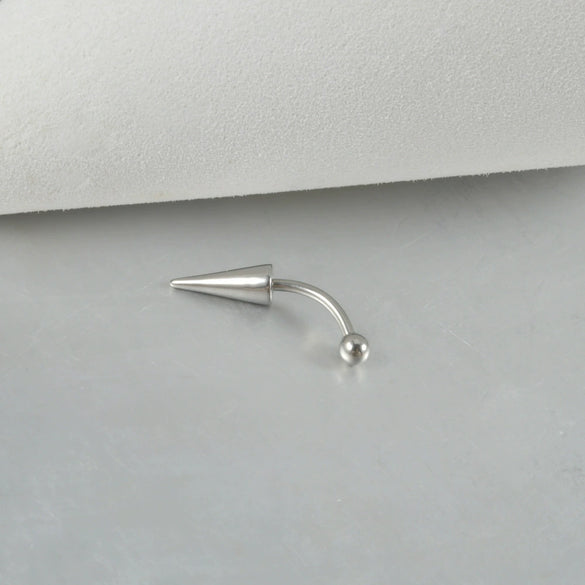 Piercing Stainless Steel Geometric Curved Rod Pointed Cone Eyebrow Nail Ear Nail Ear Bone Nail Electroplated