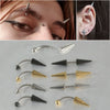 Piercing Stainless Steel Geometric Curved Rod Pointed Cone Eyebrow Nail Ear Nail Ear Bone Nail Electroplated