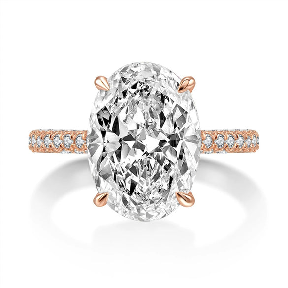 Pigeon Egg Ring Zircon 925 Sterling Silver Geometric Style Seiko