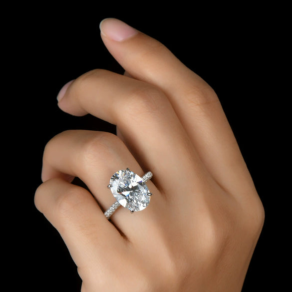 Pigeon Egg Ring Zircon 925 Sterling Silver Geometric Style Seiko