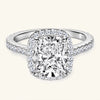 Pillow Sugar Moissanite Ring Women Geometric Silver Jewelry Electroplated