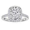 Pillow Sugar Moissanite Ring Women Geometric Silver Jewelry Electroplated