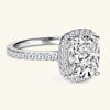 Pillow Sugar Moissanite Ring Women Geometric Silver Jewelry Electroplated